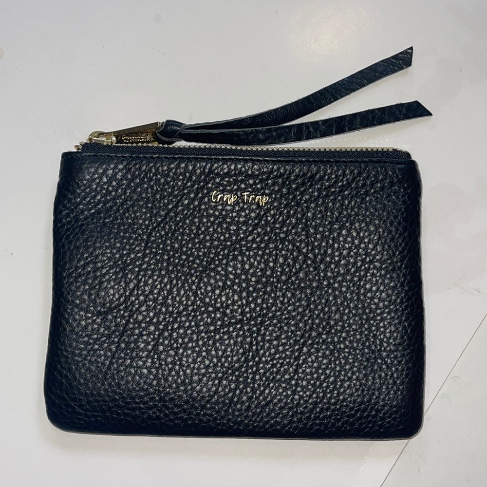 Aimee Kestenberg crap trap black zippered pouch